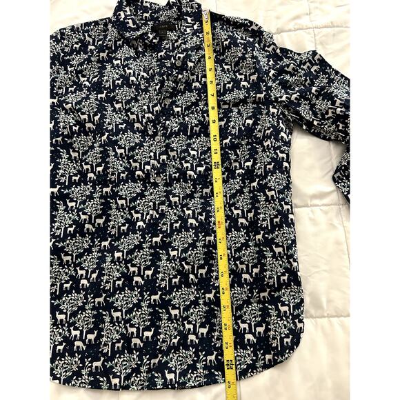 J Crew "A Night's Tale" Woodland Print  Blouse Size 6 - Picture 6 of 9